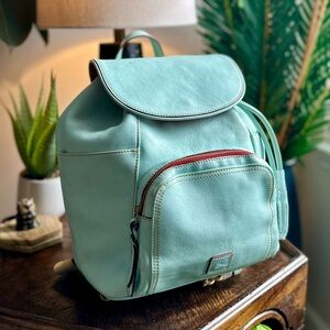 Dooney & Bourke Florentine Leather Murphy Backpack Pale Blue